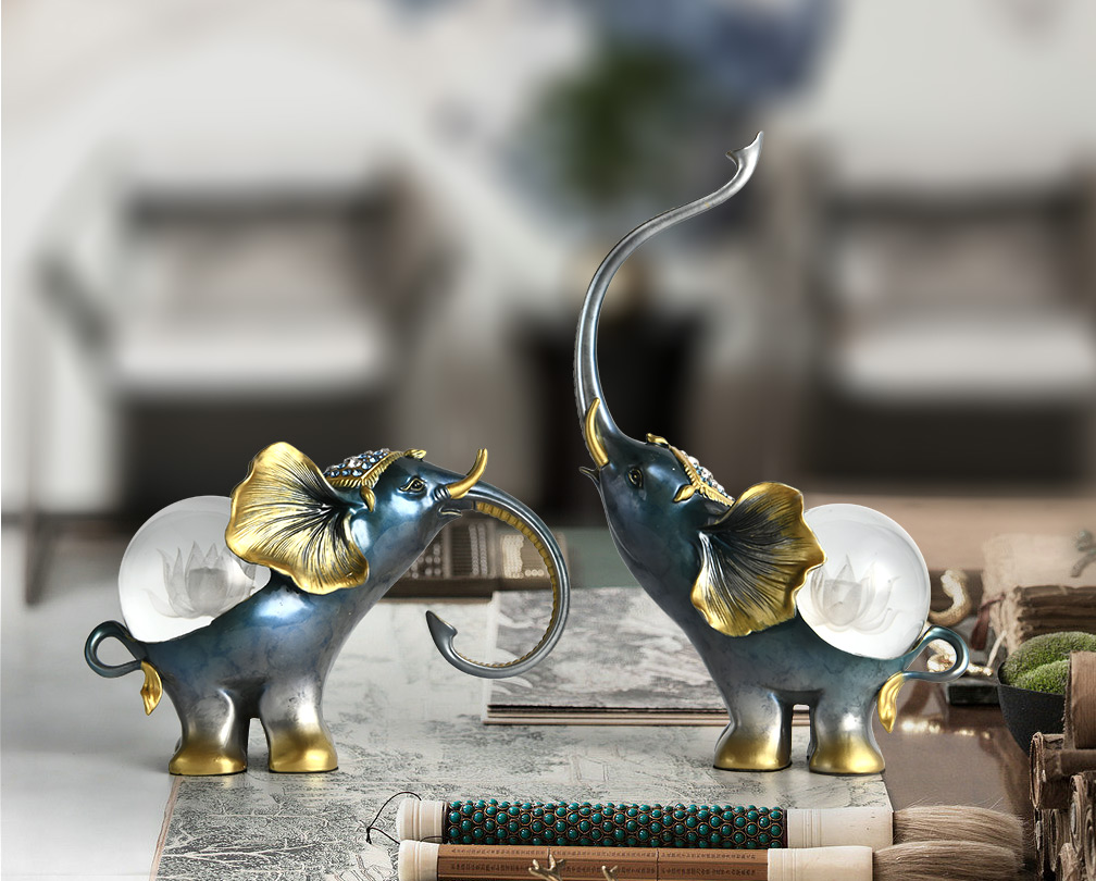 orijinallıq Metal Elephant Crystal Ornaments